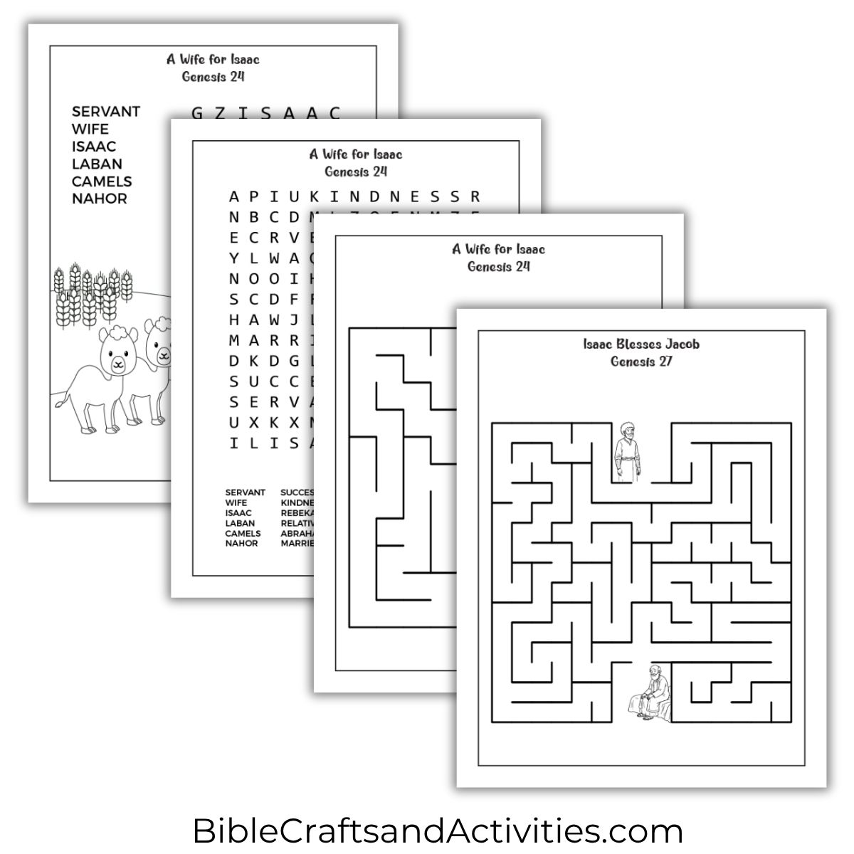 a wife for isaac activity pages