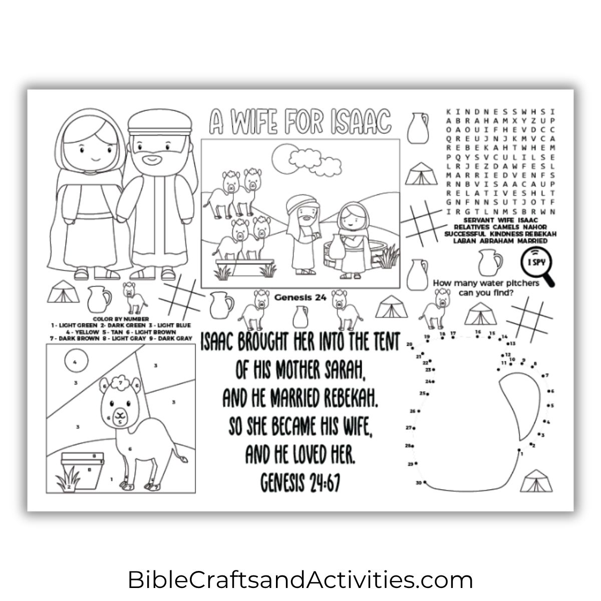 a wife for isaac activity sheet