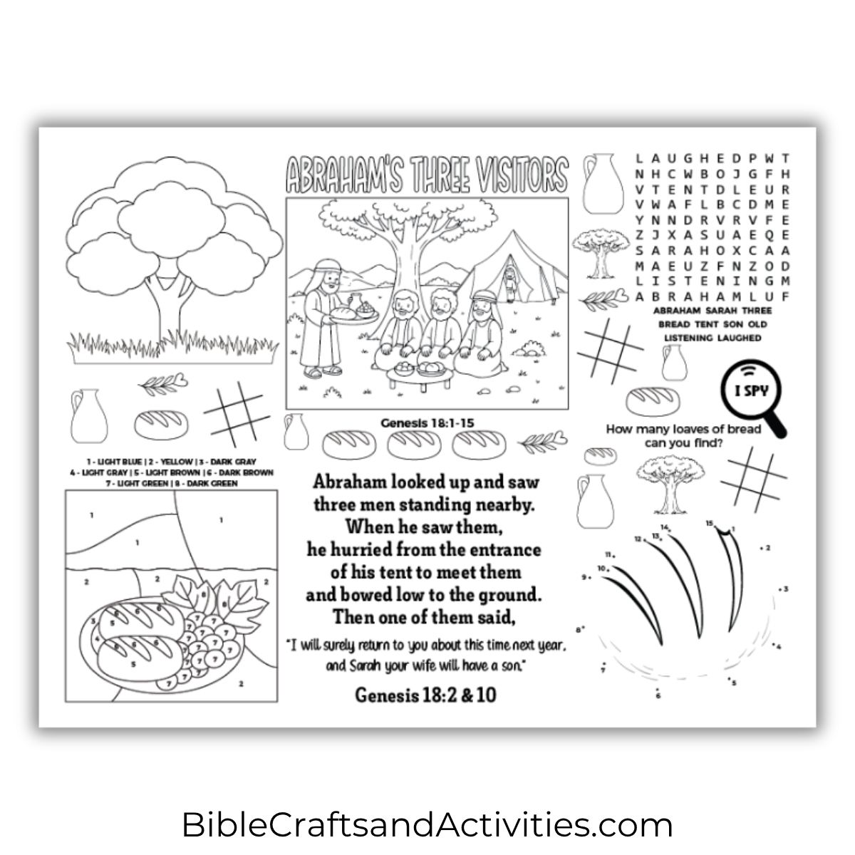Abraham's Three Visitors Activity Sheet
