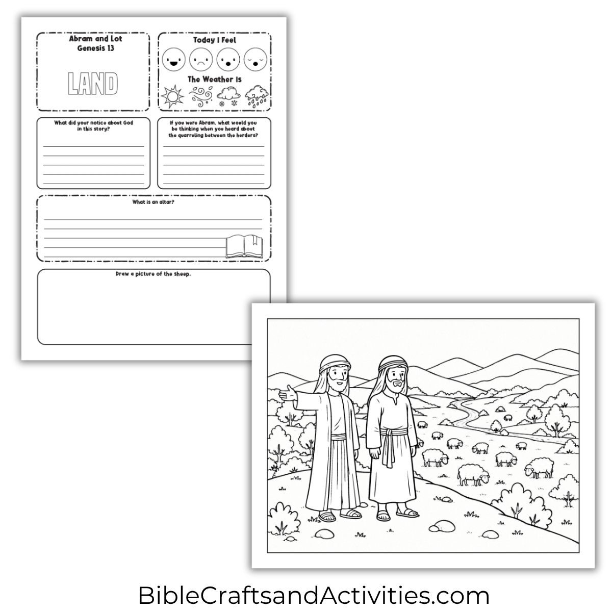 Abram and Lot Activity Pages
