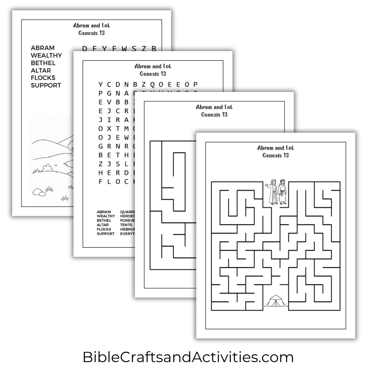 Abram and Lot Activity Pages