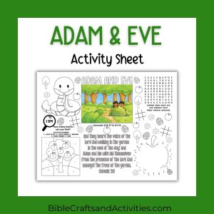 adam and eve activity sheet