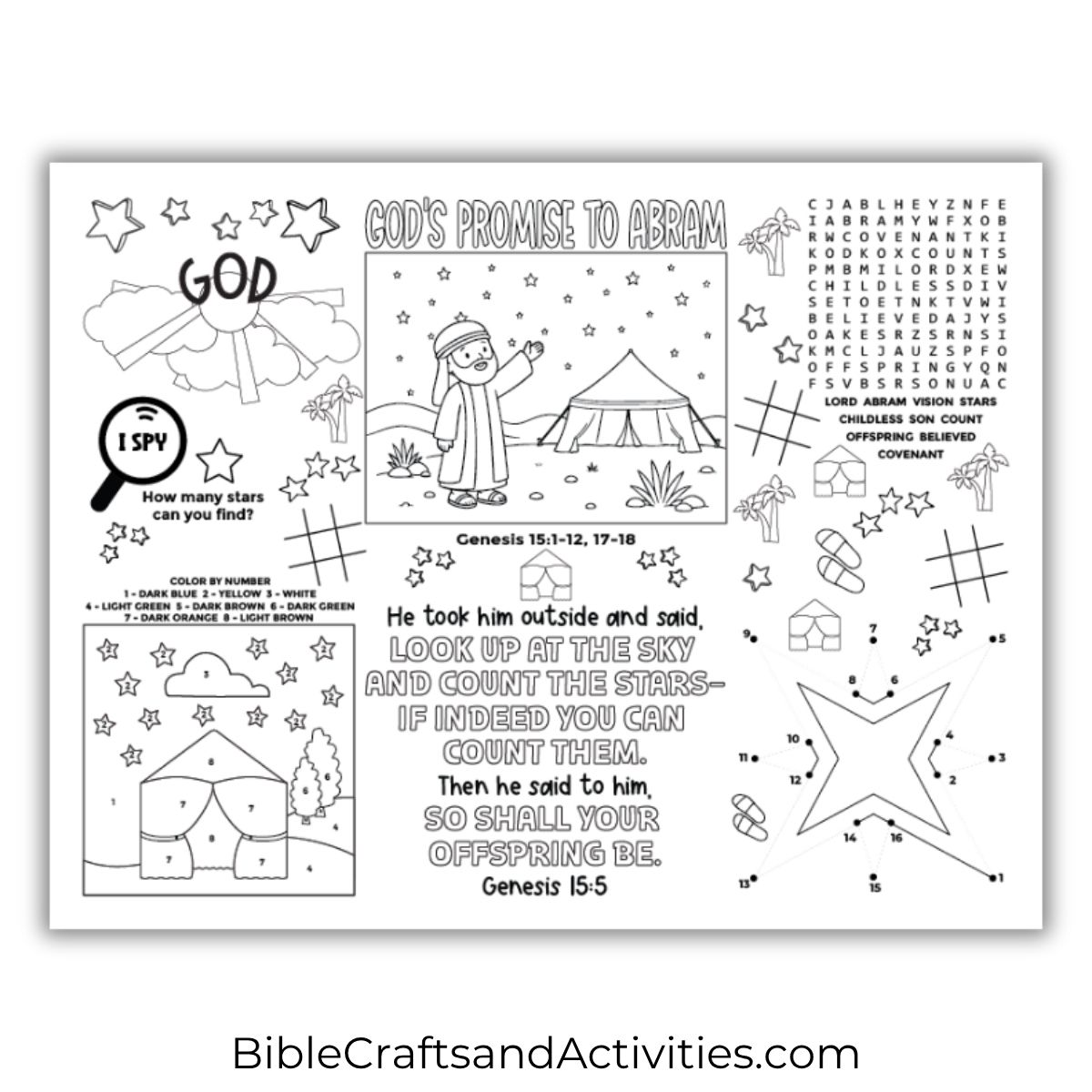 God's Promise to Abram Activity Sheet
