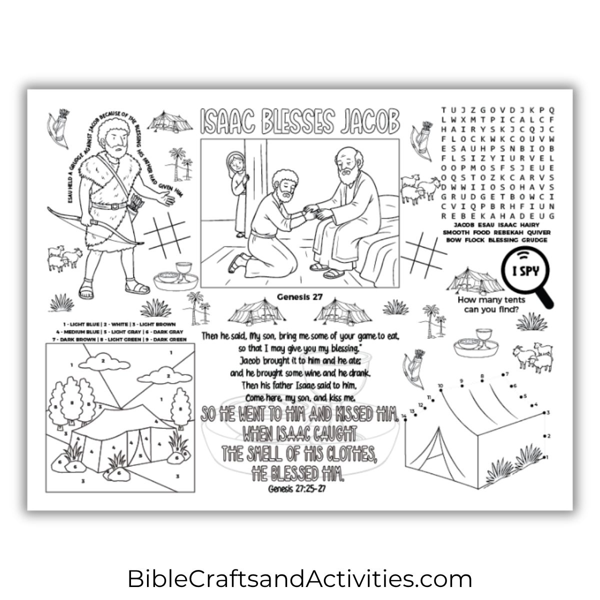 jacob tricks isaac activity sheet