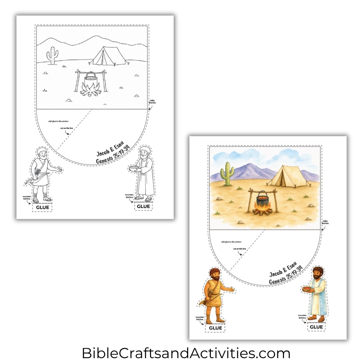 jacob and esau diorama craft