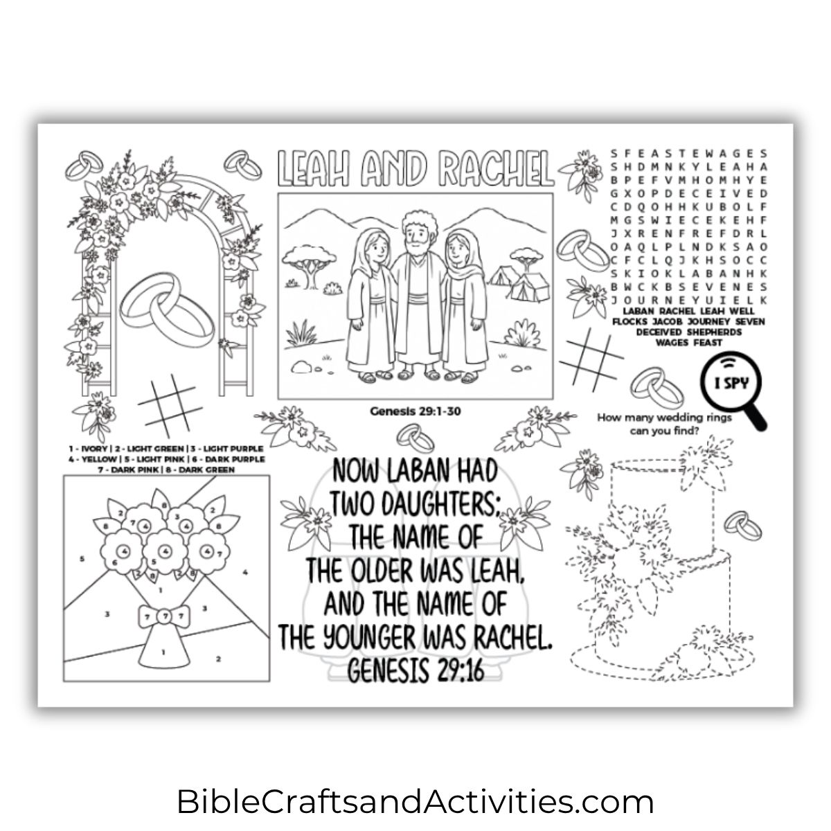 jacob marries leah and rachel activity sheet