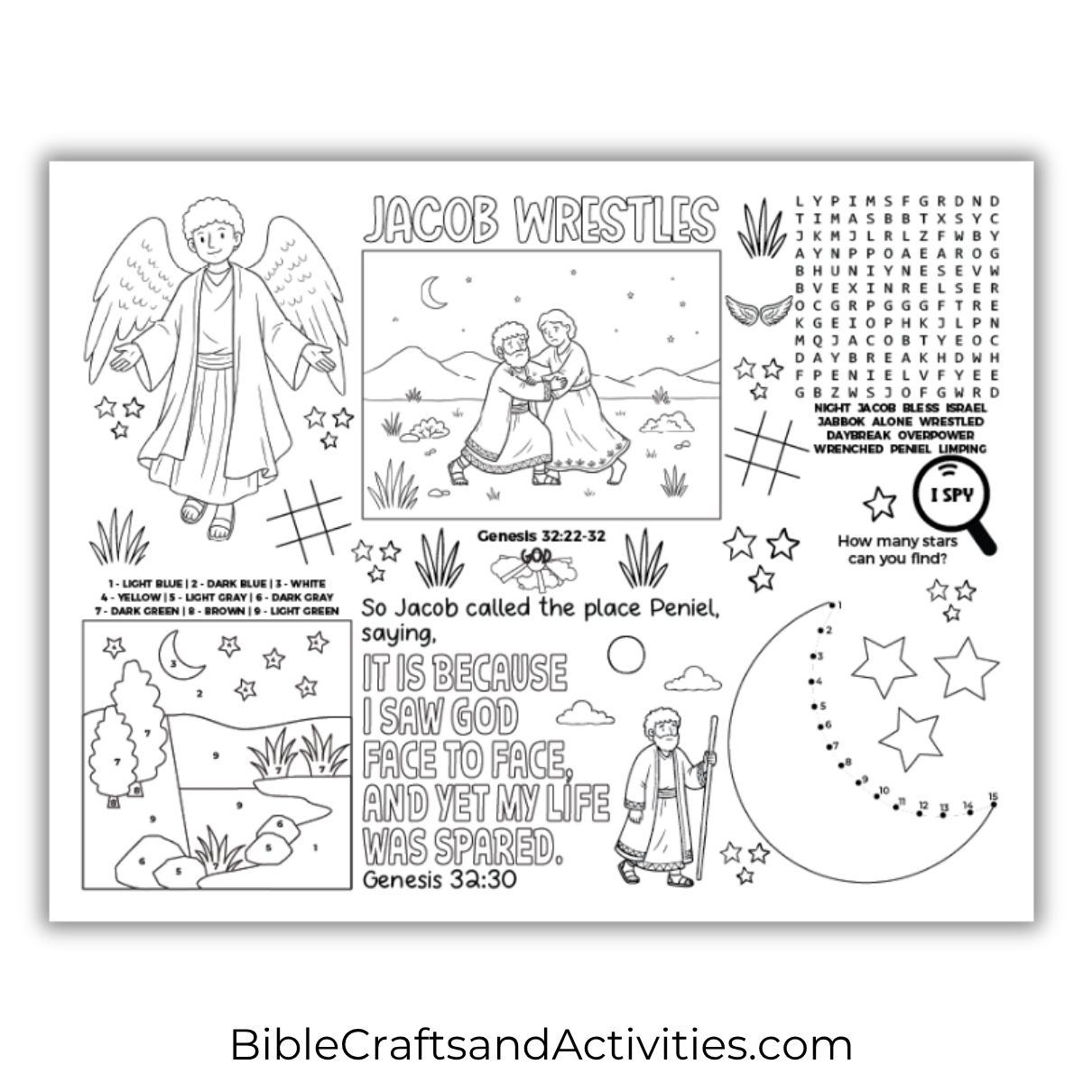 jacob wrestles with god activity sheet