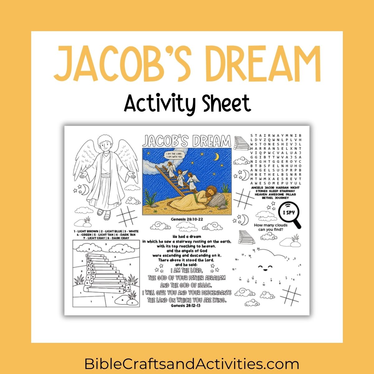 jacob's dream activity sheet