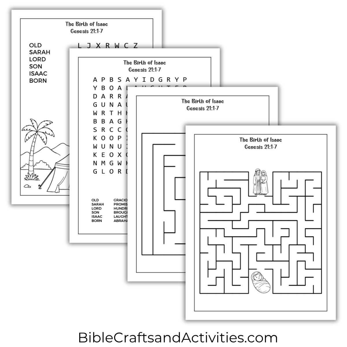 the birth of isaac activity pages