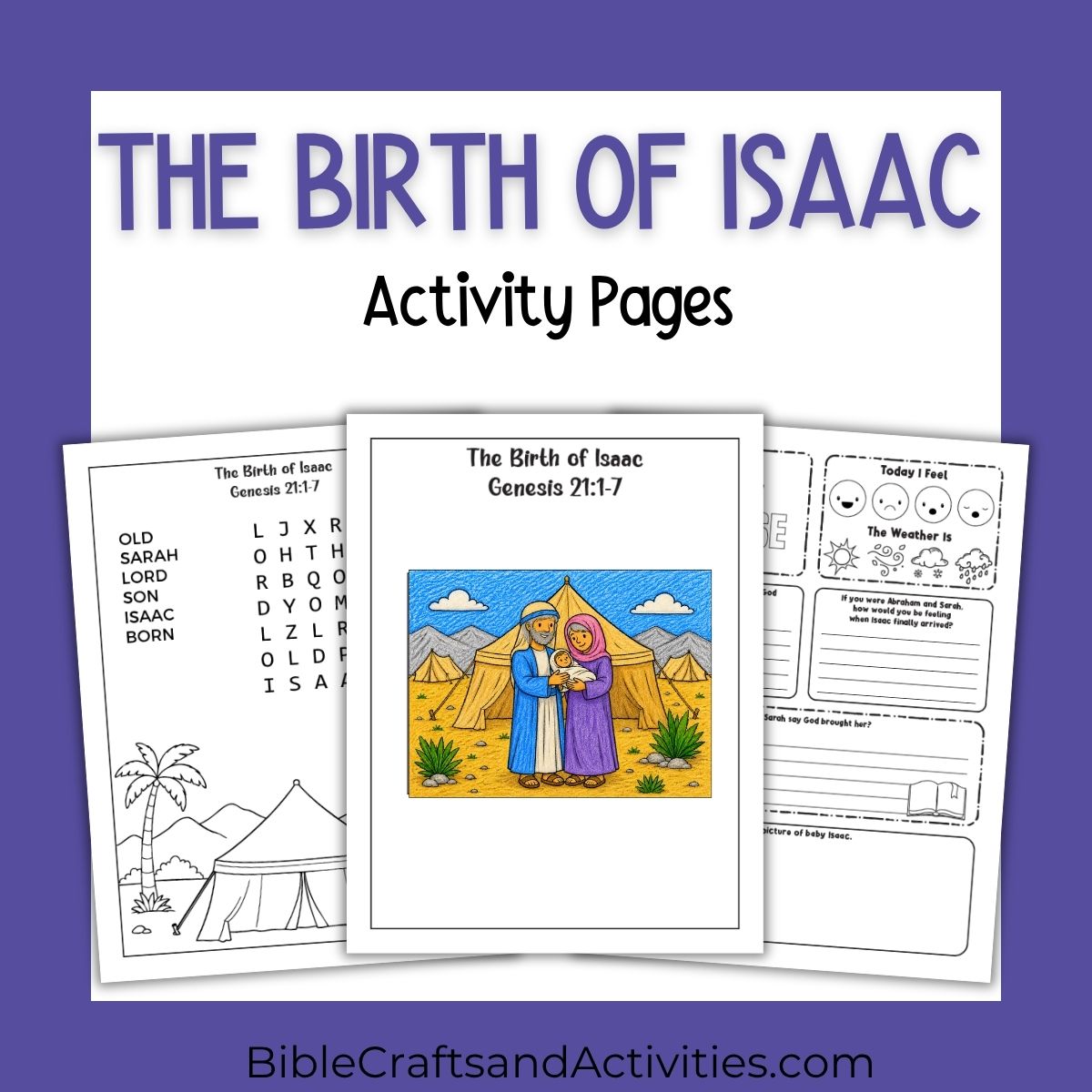 the birth of isaac activity pages