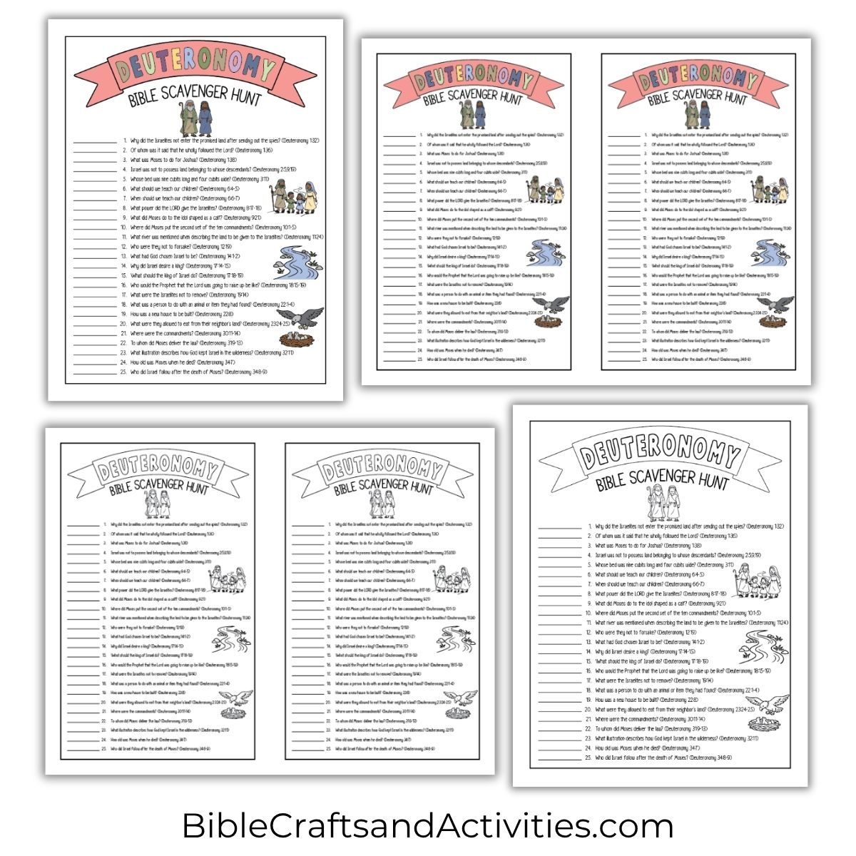 deuteronomy bible scavenger hunt