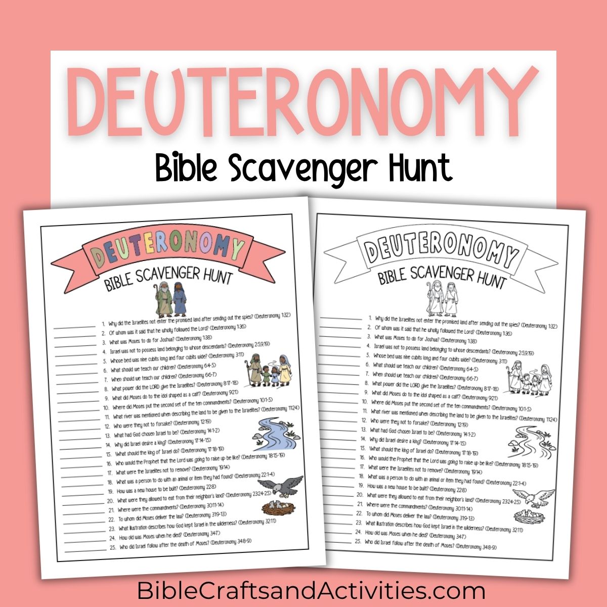 deuteronomy bible scavenger hunt