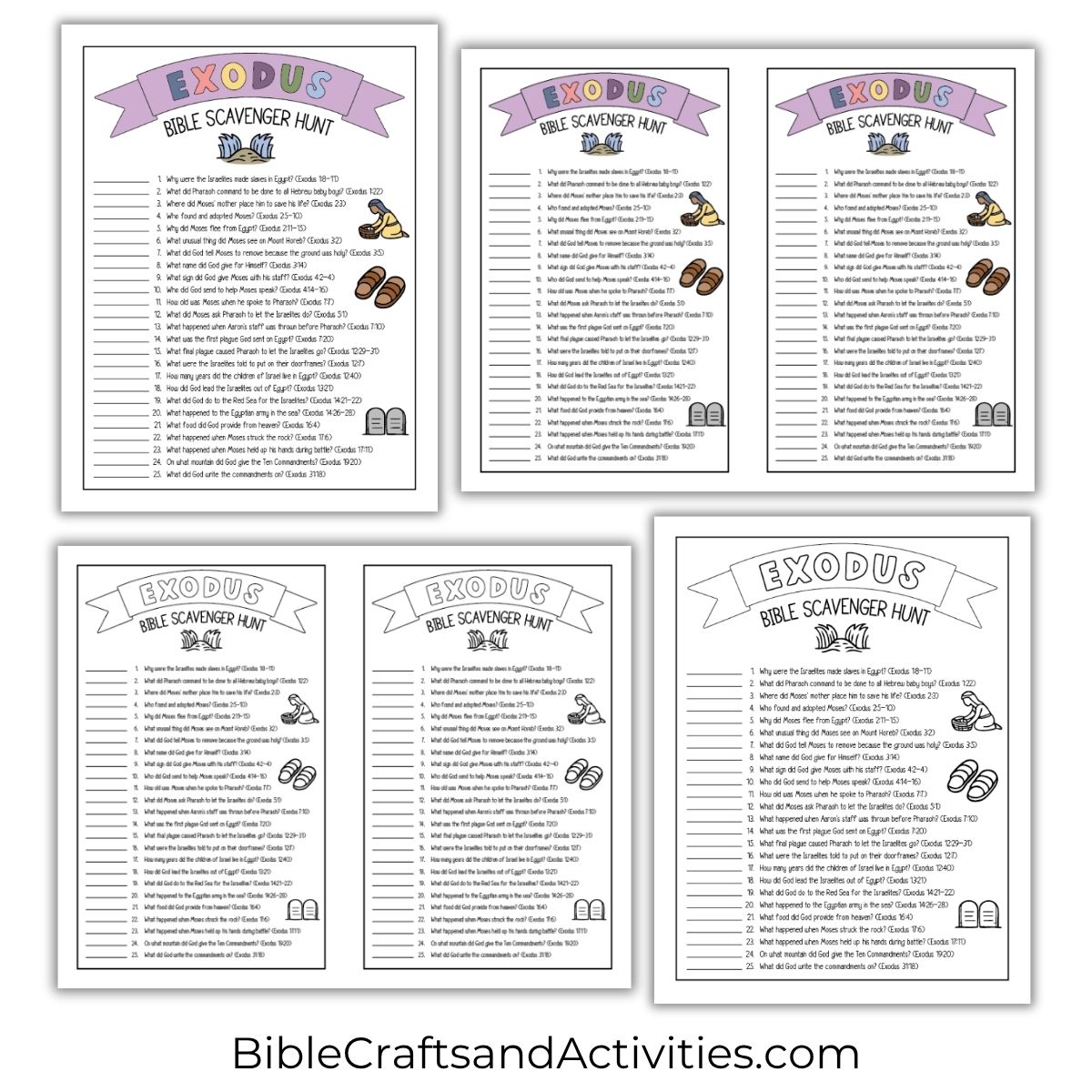 exodus bible scavenger hunt