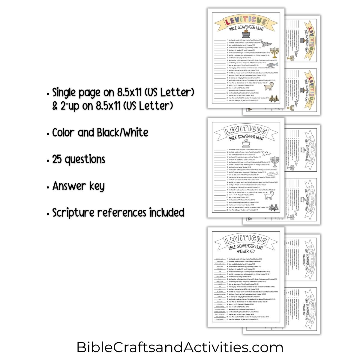 leviticus bible scavenger hunt