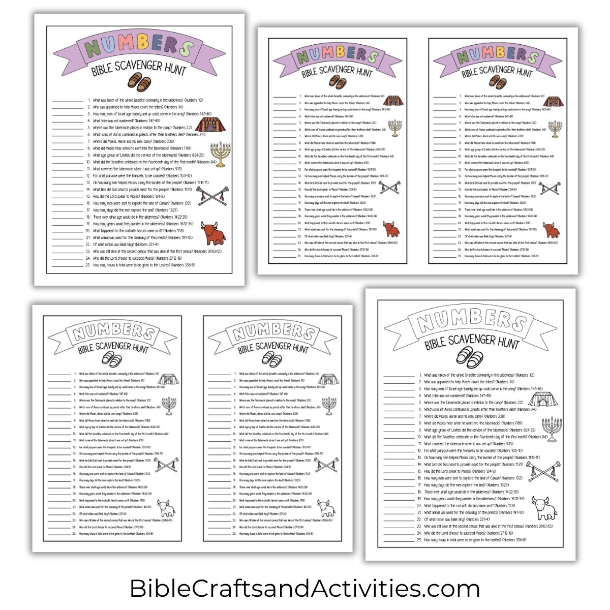 numbers bible scavenger hunt