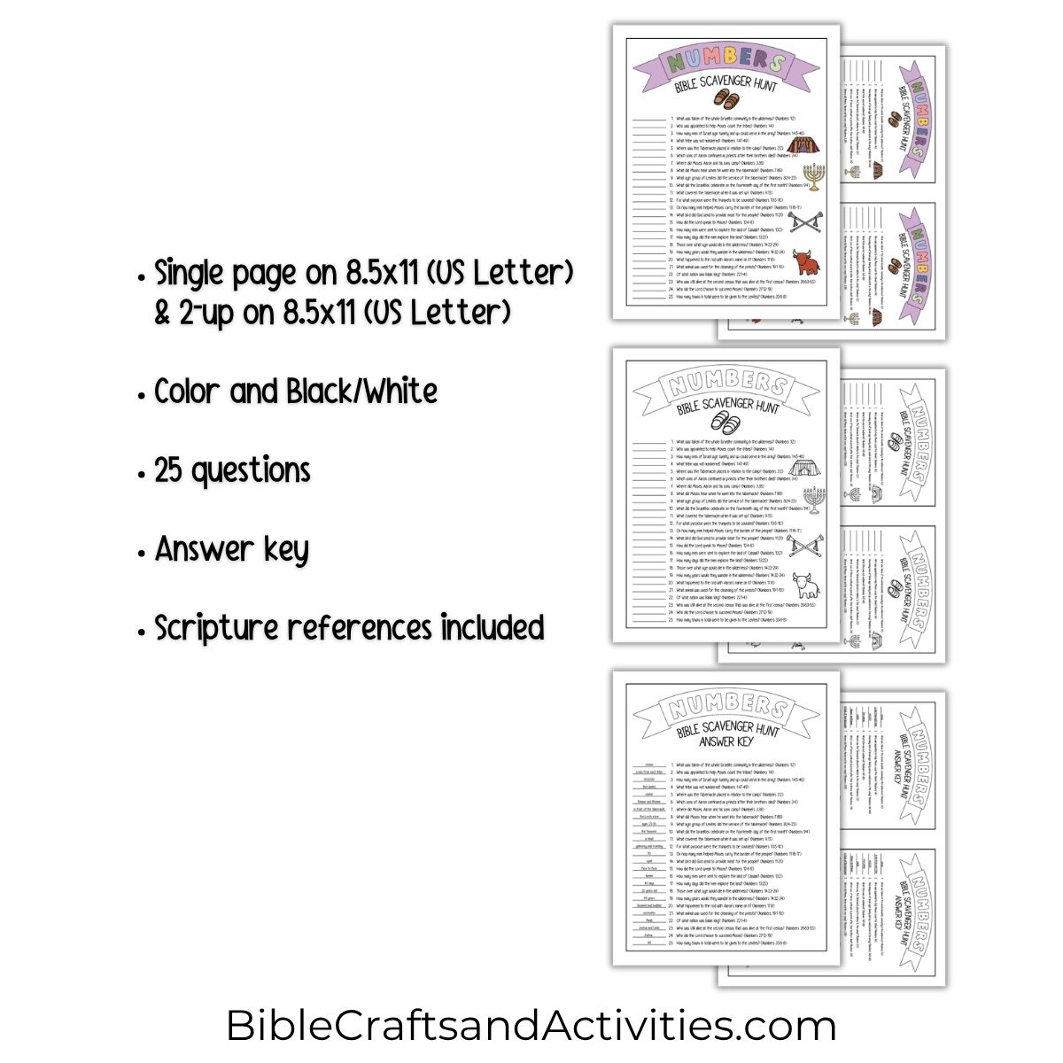 numbers bible scavenger hunt