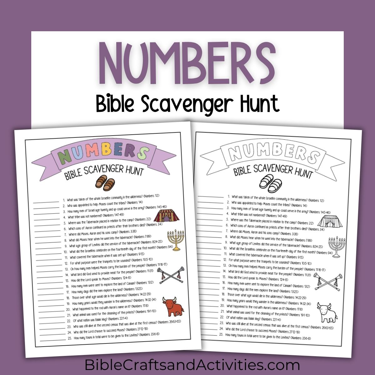numbers bible scavenger hunt