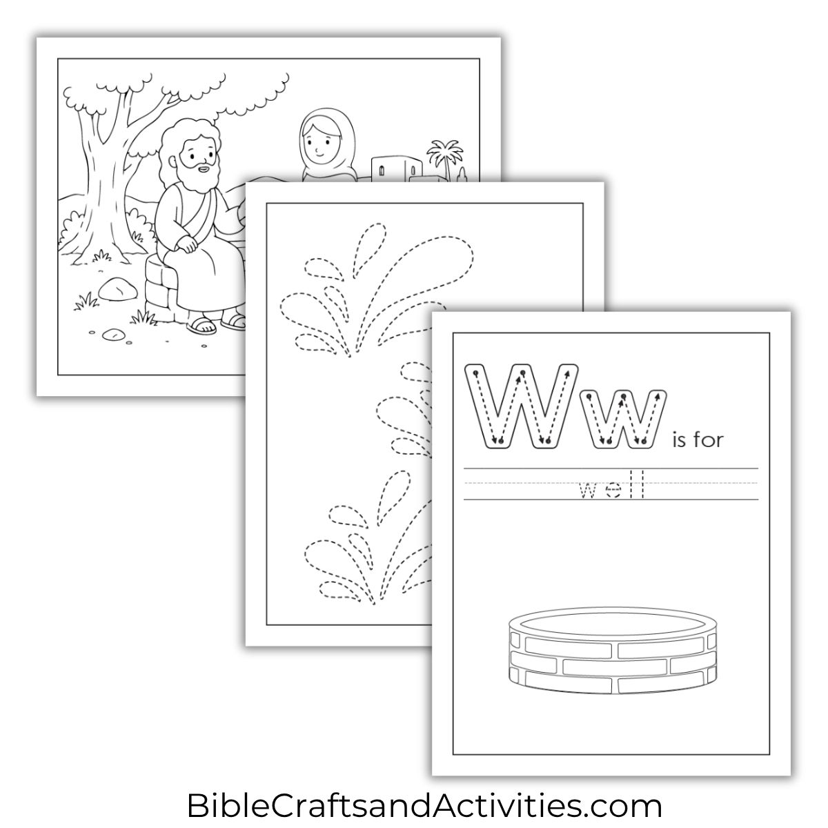 woman at the well activity activity pages