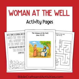 woman at the well activity activity pages