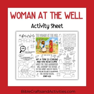 woman at the well activity sheet