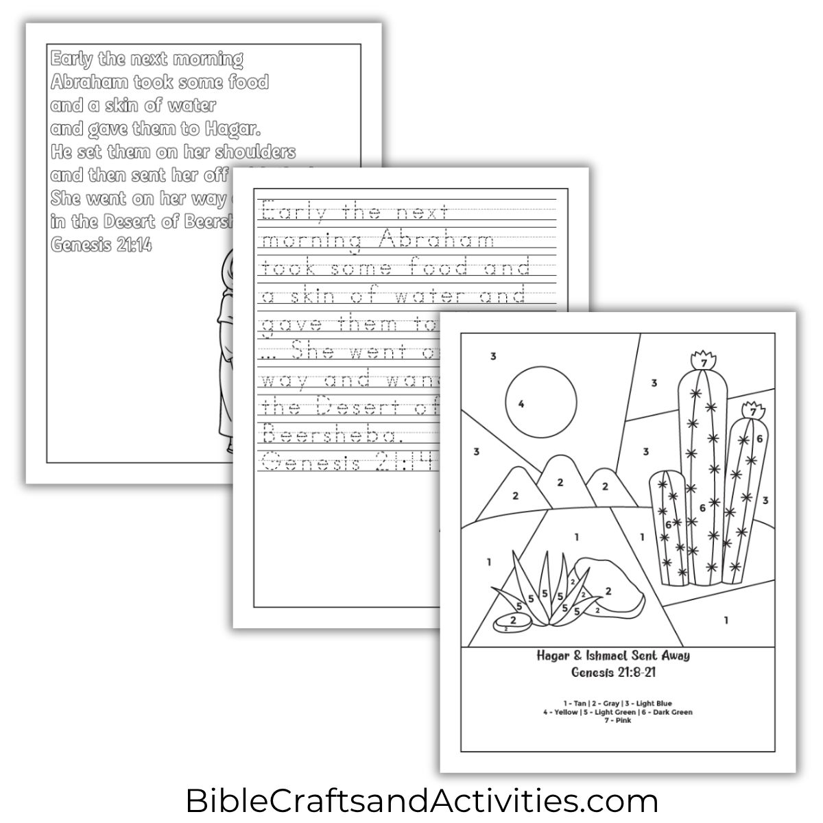 hagar and ishmael sent away activity pages