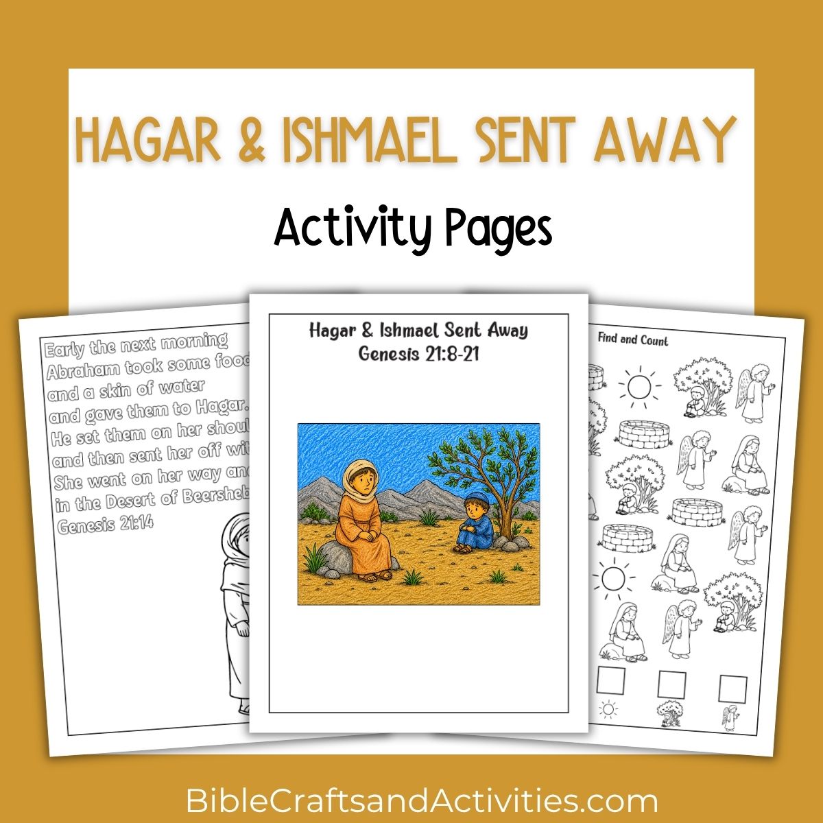 hagar and ishmael sent away activity pages