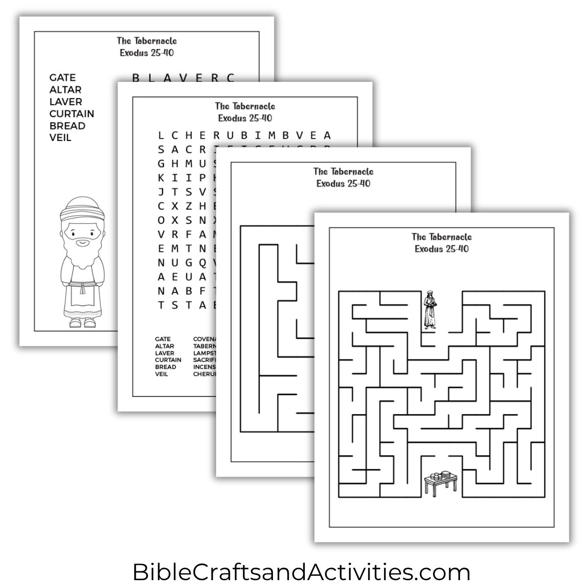 tabernacle activity pages