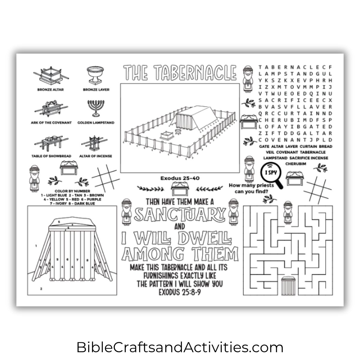 tabernacle activity sheet