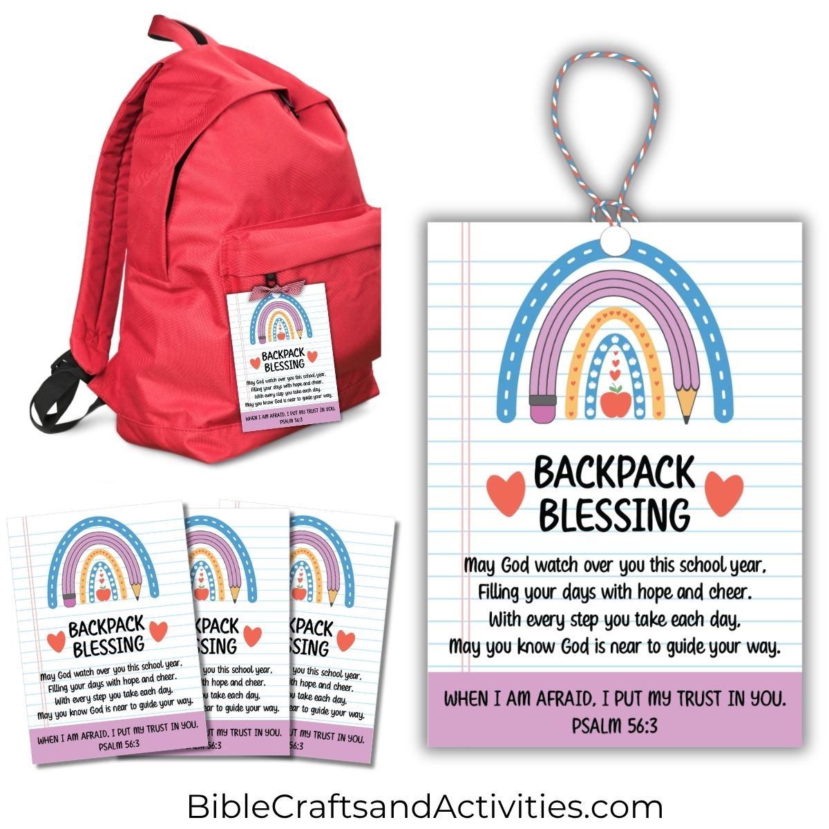 backpack blessings gift tag