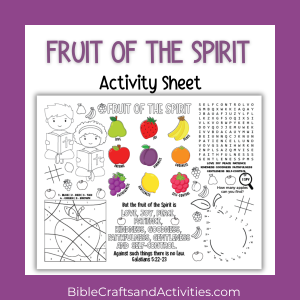 fruit of the spirit activity sheet