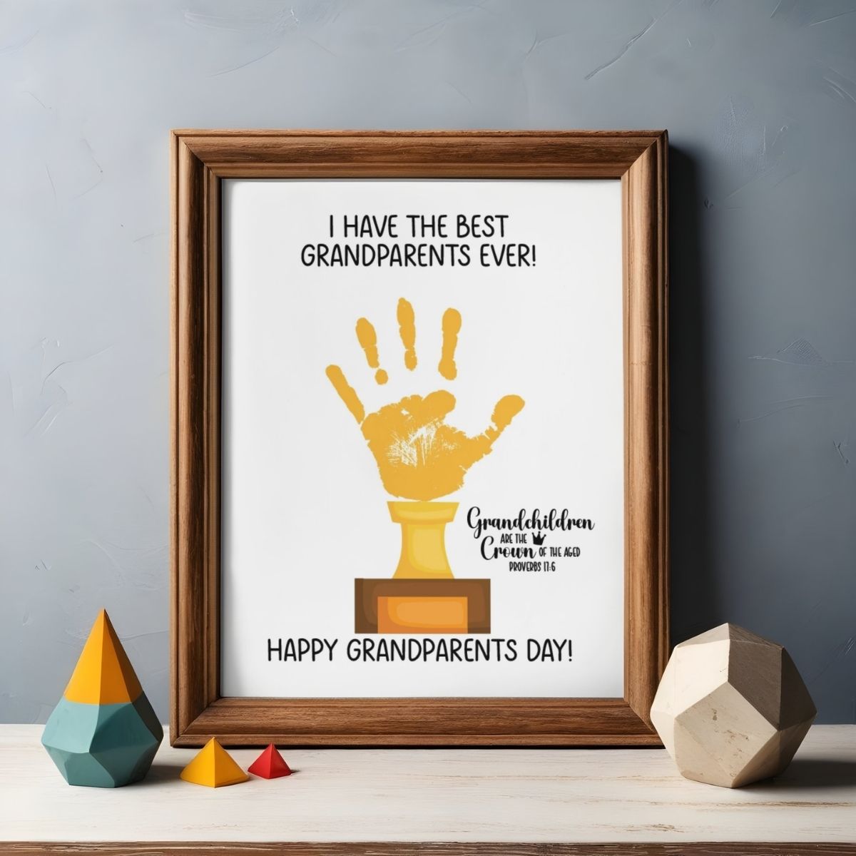 grandparents day handprint craft trophy