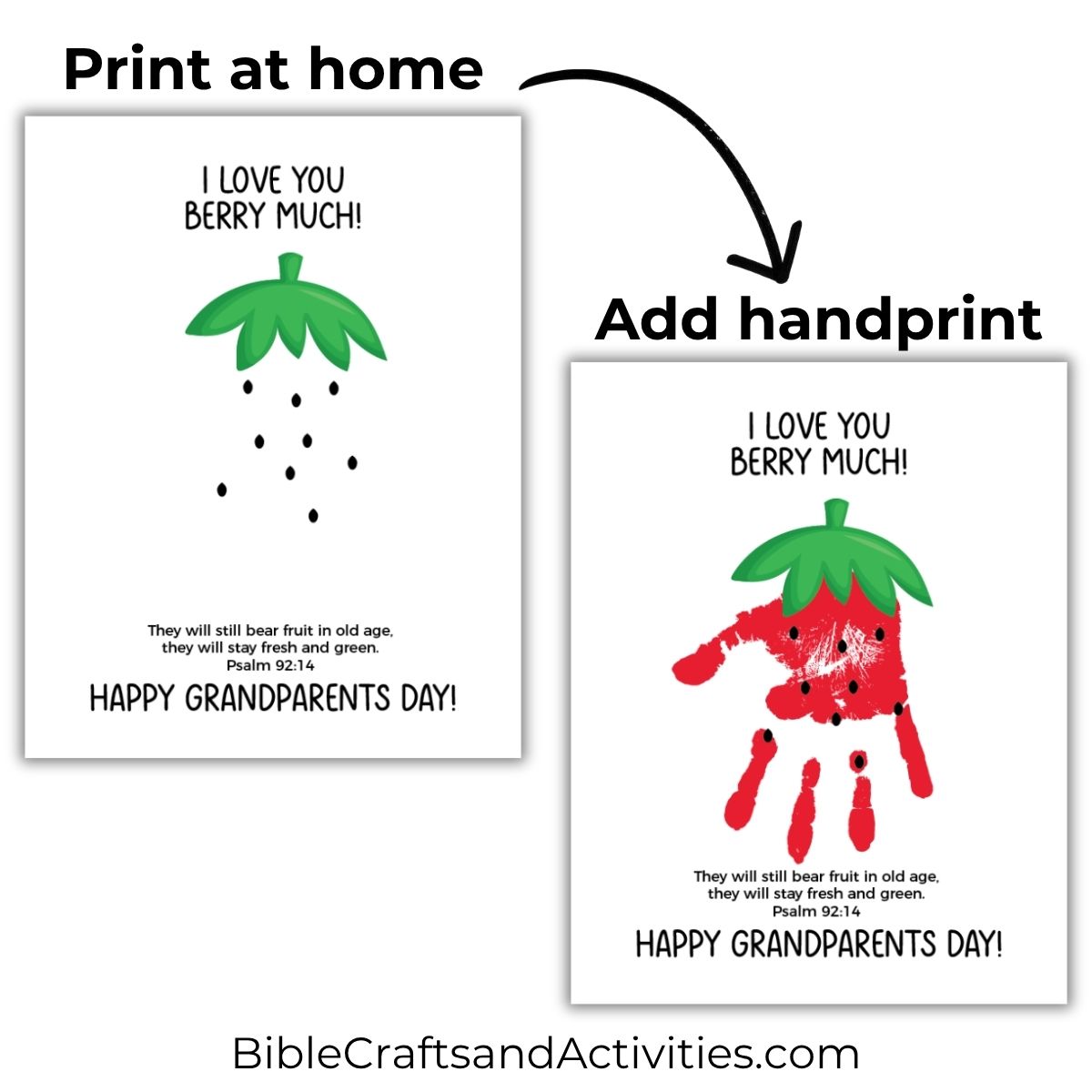 grandparents day handprint craft berry