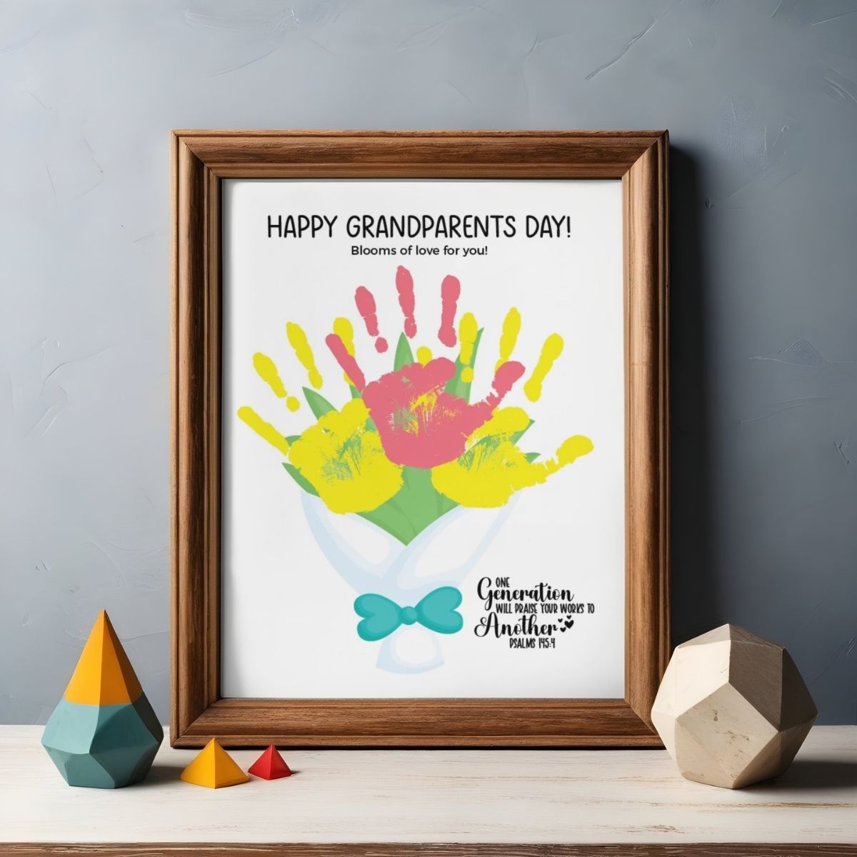 grandparents day handprint craft bouquet