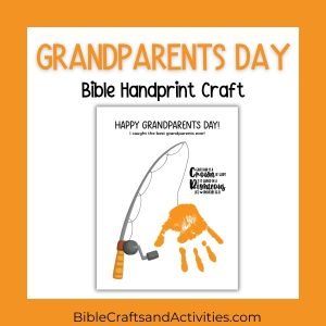 grandparents day handprint craft fishing pole