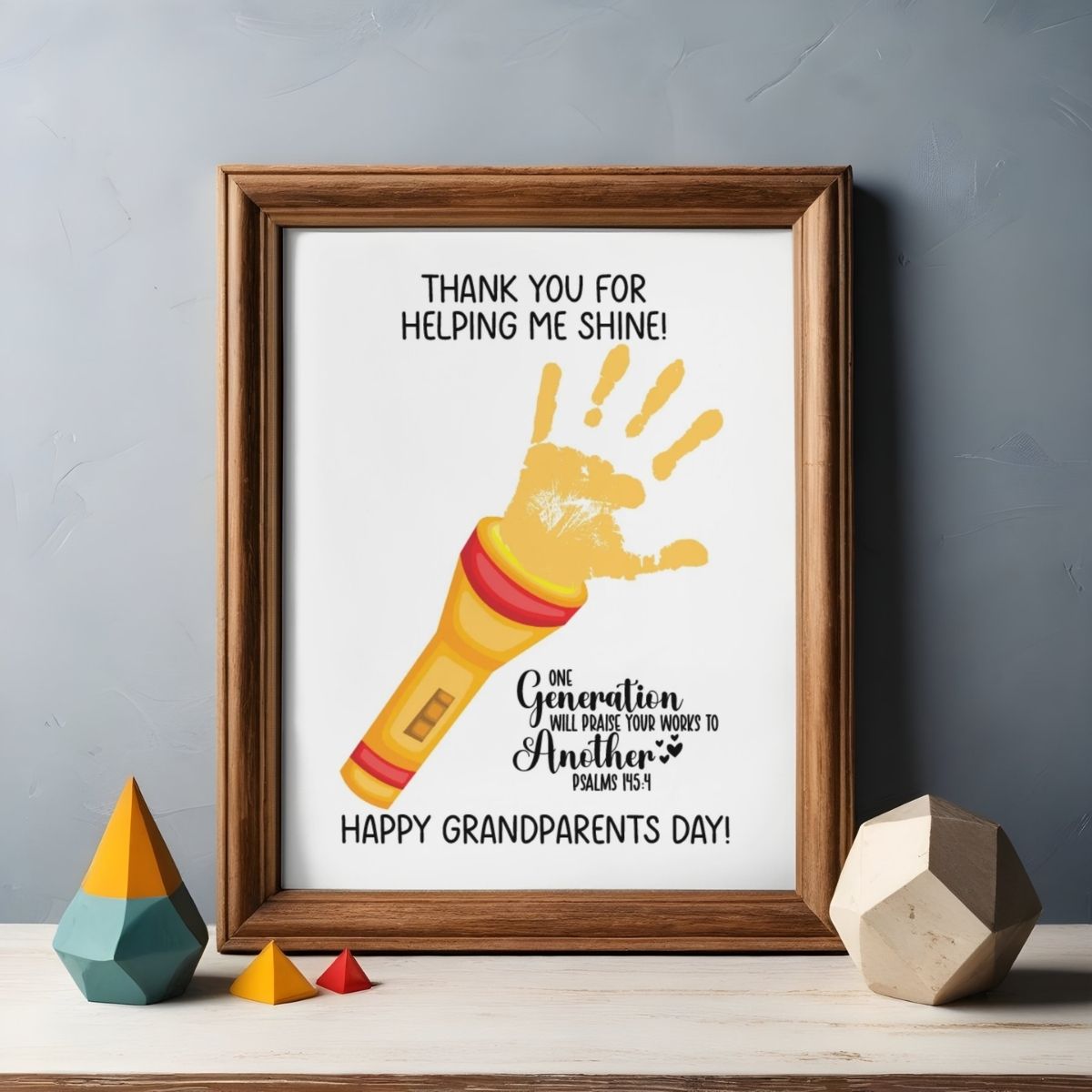 grandparents day handprint craft flashlight