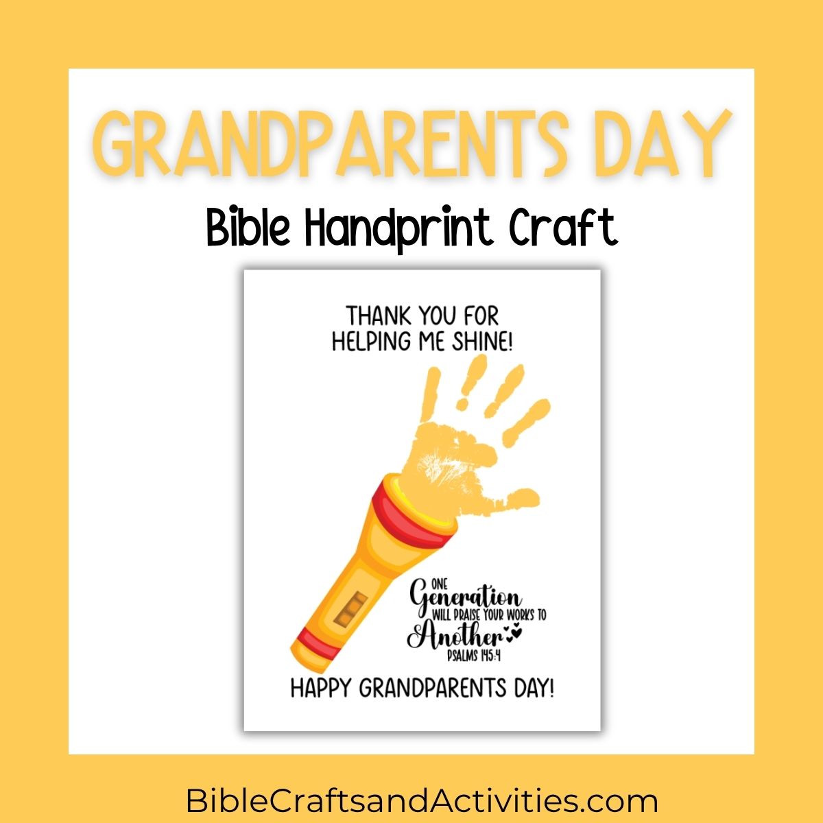 grandparents day handprint craft flashlight