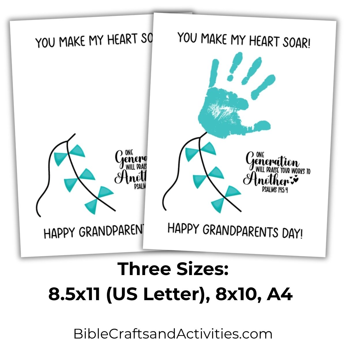 grandparents day handprint craft kite