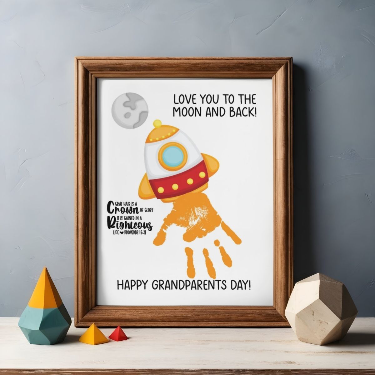 grandparents day handprint craft spaceship