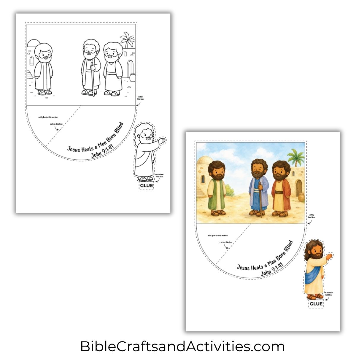 Jesus heals man born blind craft