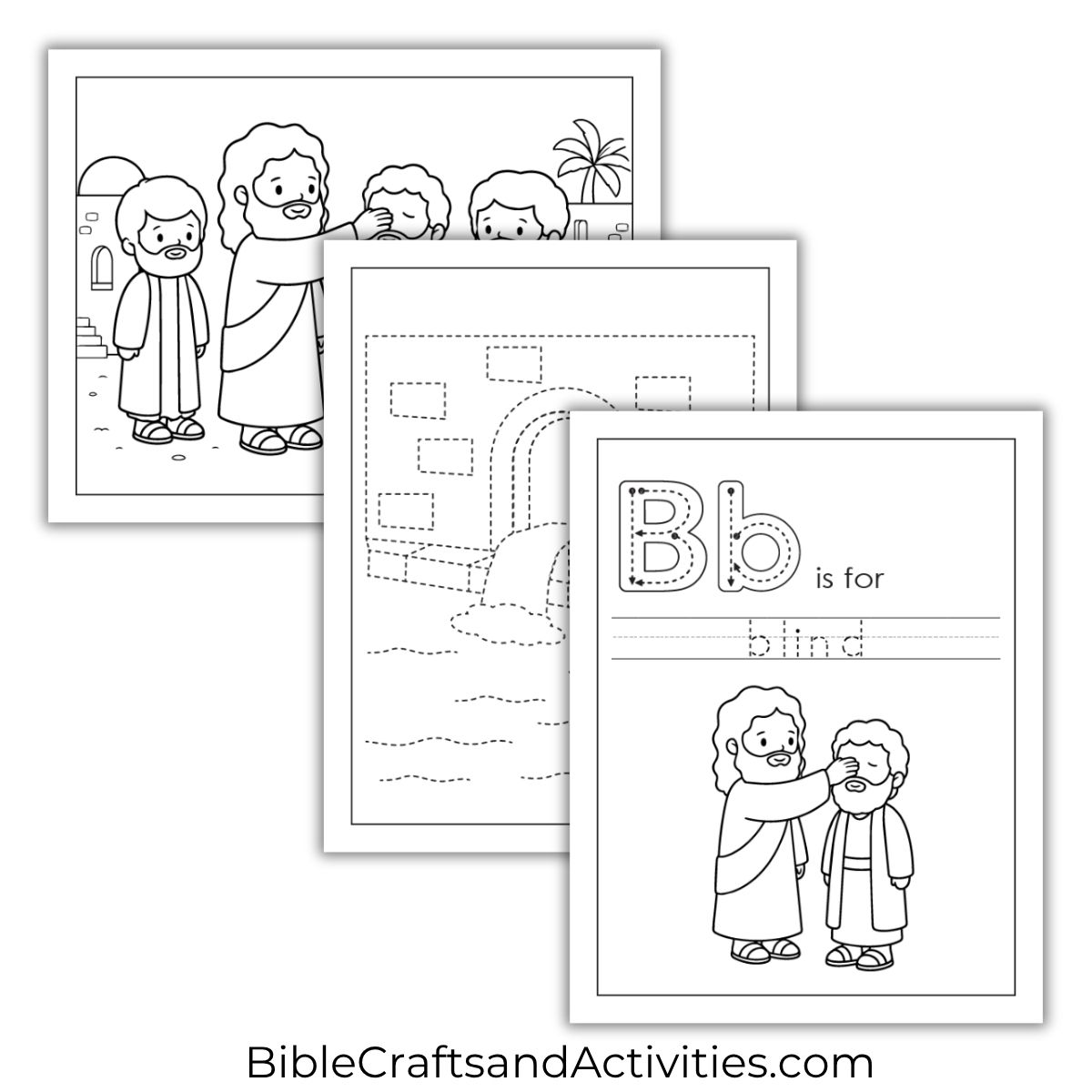 Jesus heals man born blind activity pages