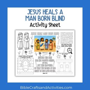 Jesus heals man born blind activity sheet