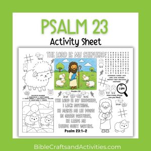 psalm 23 activity sheet