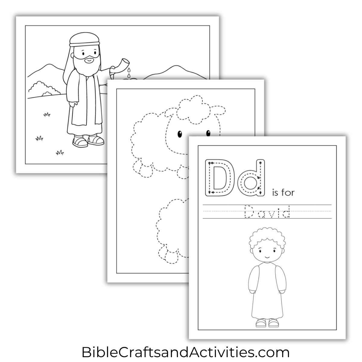 Samuel anoints David activity pages