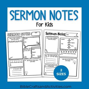 sermon notes for kids
