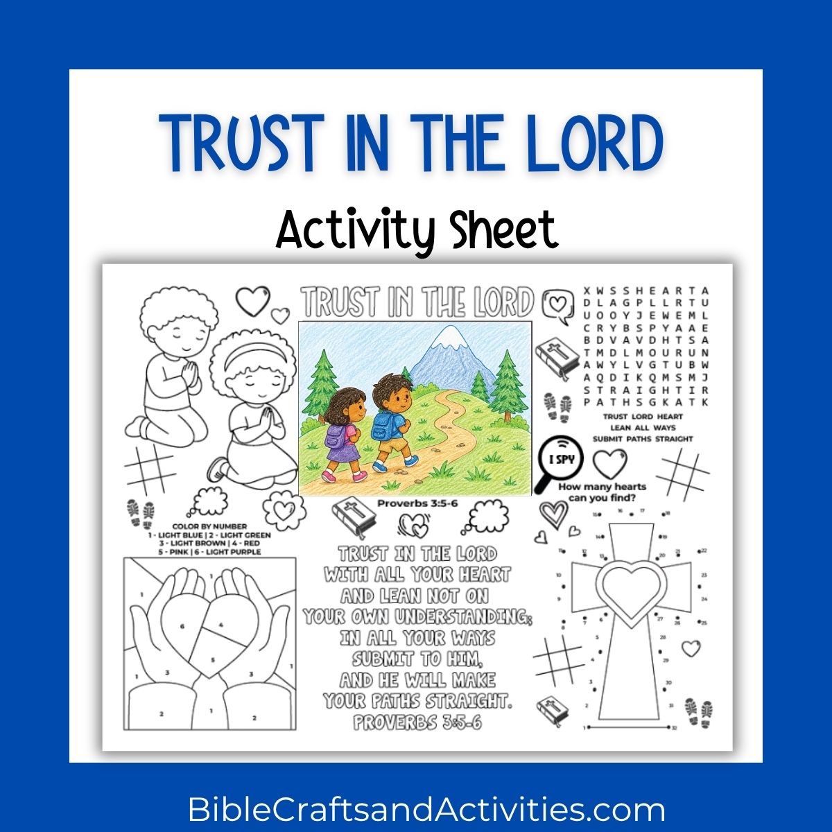 trust in the lord activity sheet