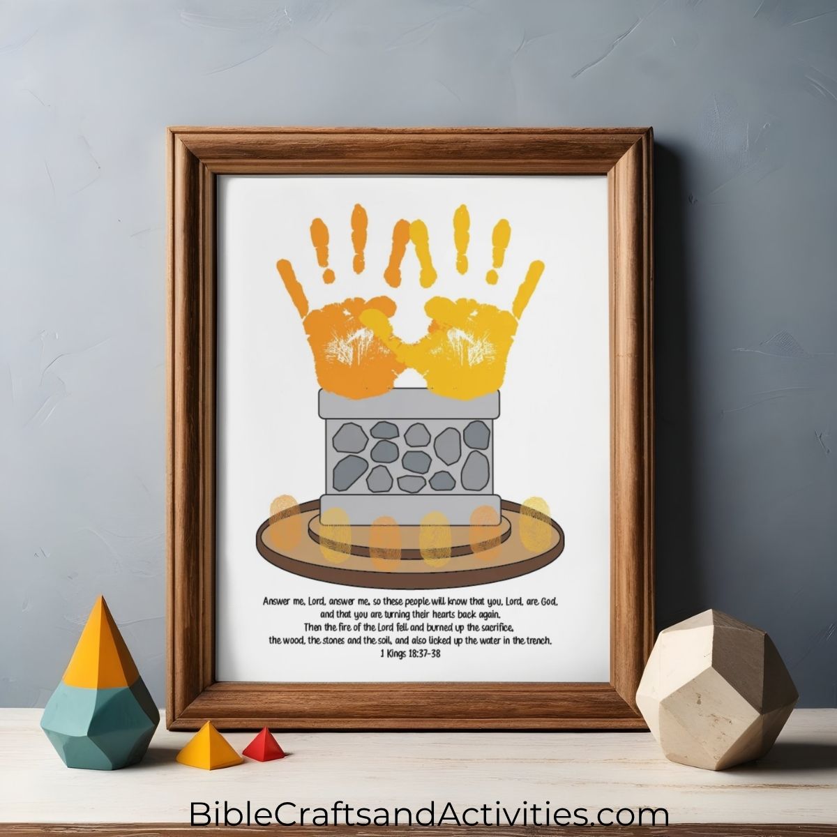 elijah and the prophets of baal handprint craft