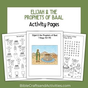 elijah and the prophets of baal activity pages