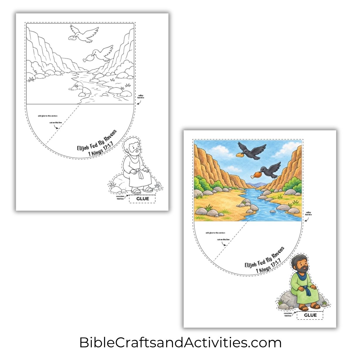 elijah fed by ravens diorama craft