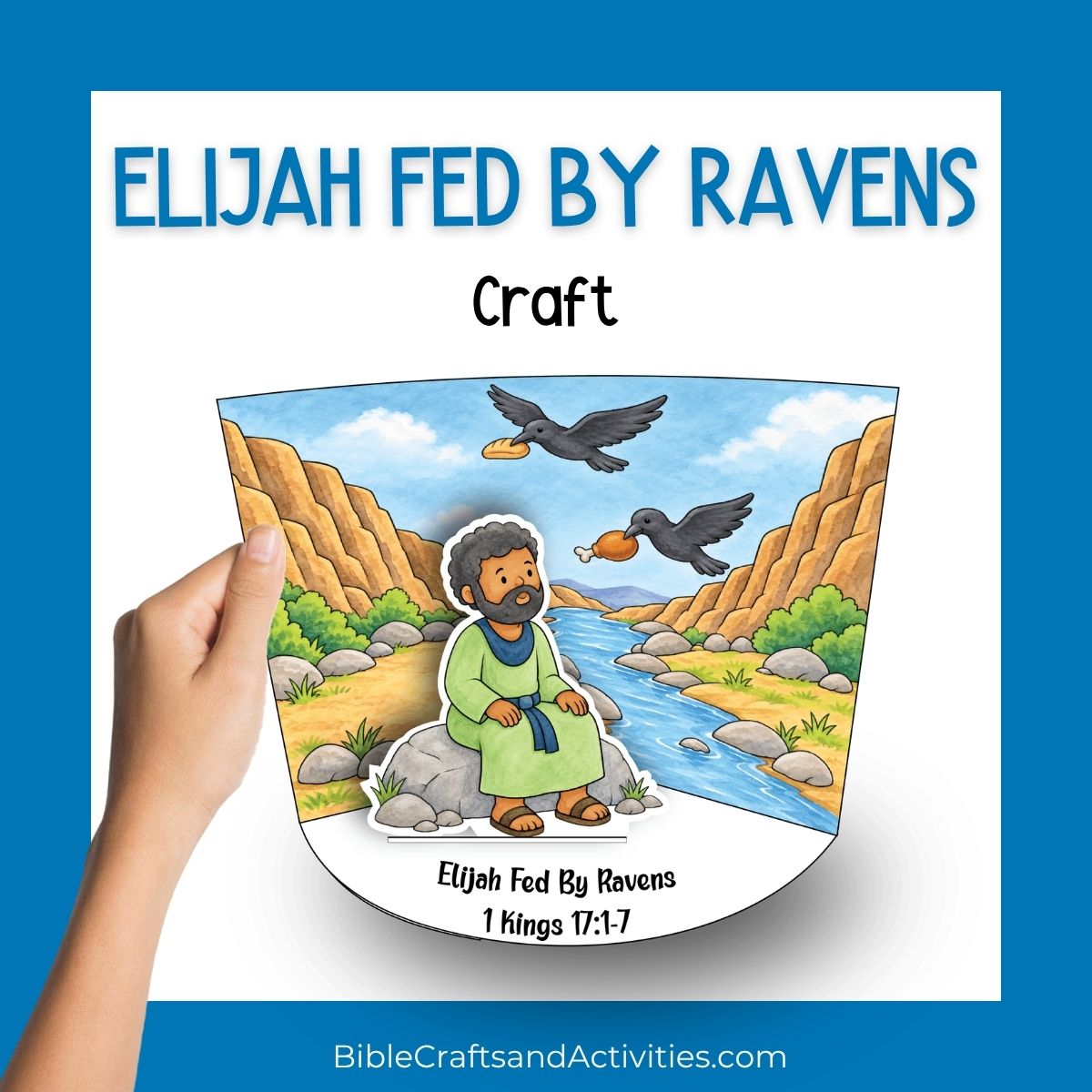elijah fed by ravens diorama craft