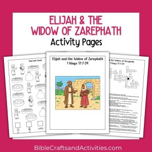 elijah and the widow of zarephath activity pages